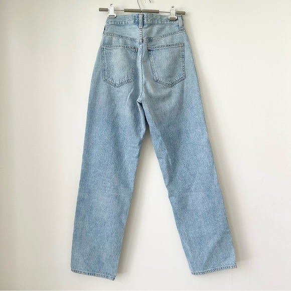 AGOLDE | “SUBURBIA” CRISS CROSS UPSIZED LIGHT BLUE JEANS DENIM RELAXED - Picture 3 of 14
